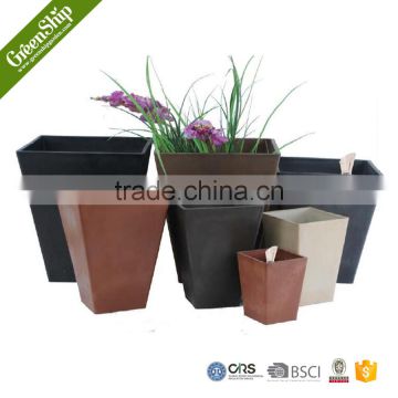 Decorative Garden Supplies Plastic Plant Pot From Greenship/ 20 years lifetime/ lightweight/ UV protection/ eco-friendly