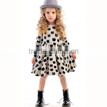 Hot Sale New Autumn Children Wedding Dress Baby Girls Dresses Kids Striped Bow Long-Sleeved Lace Princess Casual Dress For Party