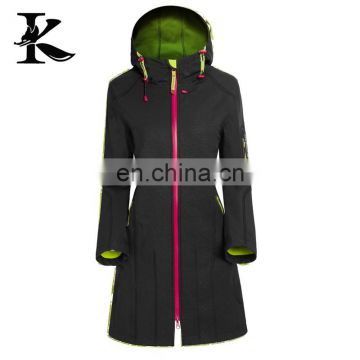 Long Softshell waterproof hooded Jacket Women Winter Custom Fit Clothing