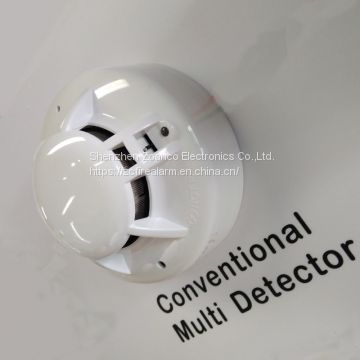 Conventional Photoelectric Smoke& Heat Detector Multi Sensor Fire Alarm Heat Smoke Detector