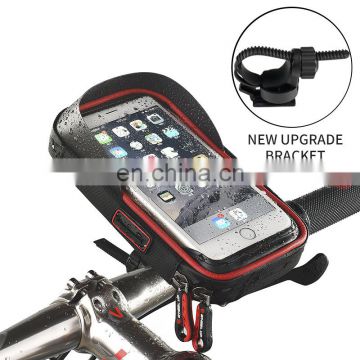 High Quality Waterproof Touch Screen Bike Handlebar Phone Bicycle Front Bags