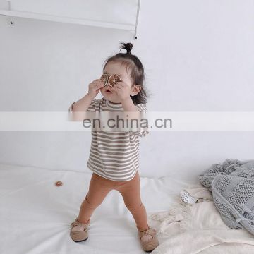 3347 Small MOQ for customer spring and autumn cotton t shirt kids girls
