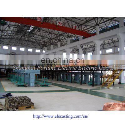 Upward copper rod continuous casting plant with full set installation accessories