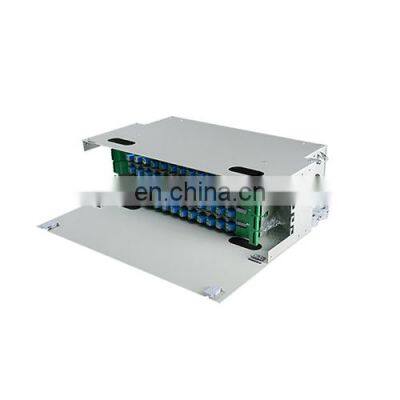 Manufacturer 48 PORT SC LC ST FC 19 fiber optic patch panel FTTH ODF box rack mount odf