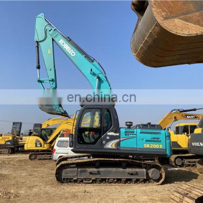 Fully maintenance high quality kobelco used sk200 nearly new sk200d kobelco excavator with hammerline