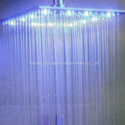 LED shower head 304 stainless steel rain showerhead size 24x24inch