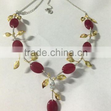 jade silver necklace