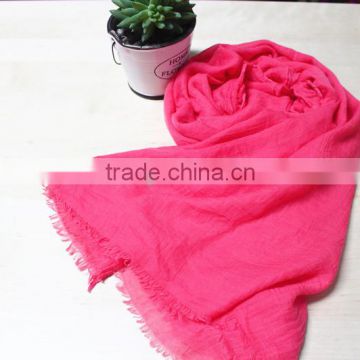 Fashionable pure color cotton long scarf scarf india