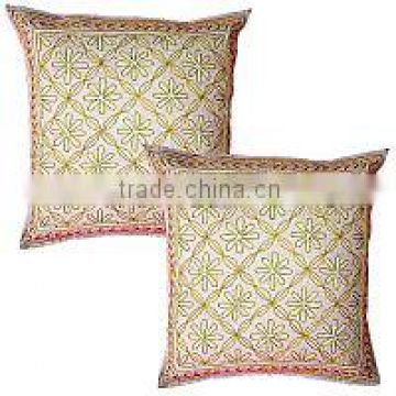 Gold Threadwork Cushions
