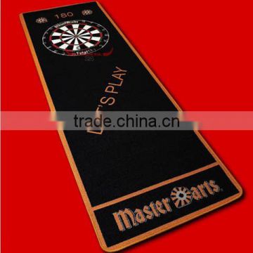 Printed polyamide dart board floor mat