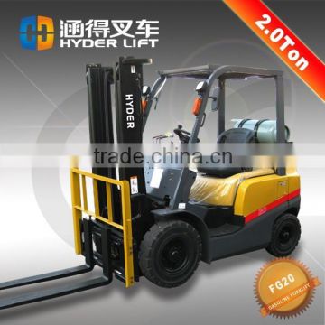 mechanical training 2ton gasoline forklift with spare parts china