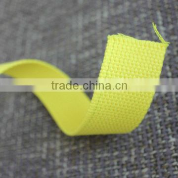Yellow woven flat elastic webbing