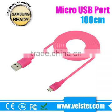 Colorful 1M 2.0 micro data usb cable for Samsung HTC LG Huawei