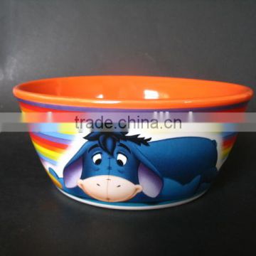 YF15039 brown ceramic dog bowl