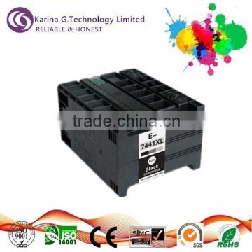 Black compatible ink cartridge for Epson T7431 T7441 with high quality pigment ink