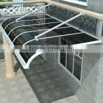 easy DIY window awning canopy for town house with aluminum frame