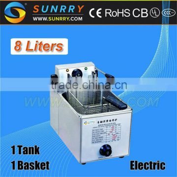 CE proved kitchen appliance auto lift-up 8L electric potato industrial fryer industrial price