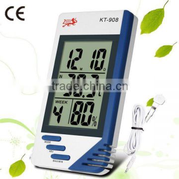 KT908 digital room humidity temperature indoor & outdoor thermometer