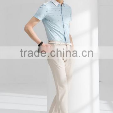 Men's Vogue casual Young Plaids Cotton short sleeve T Shirt