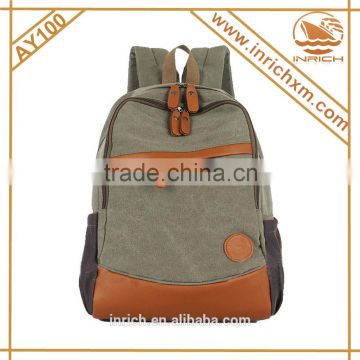 High quality popular unisex canvas bagpack with computer compartment