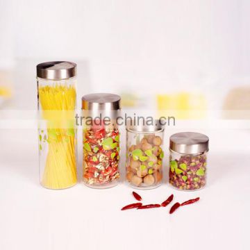 4pcs decoration decal glass jar bottle for storage