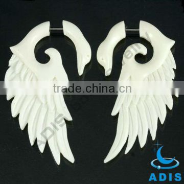 special design acrylic fake ear expander piercing with swan