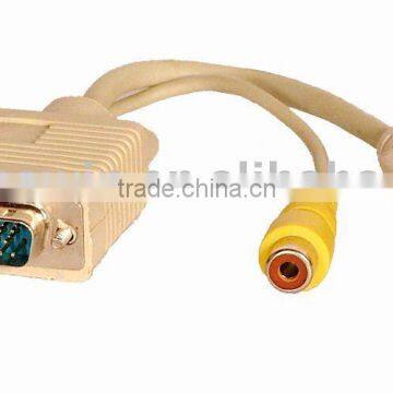 VGA To SVideo RCA Cable/VGA TO RCA CABLE/VGA Y CABLE