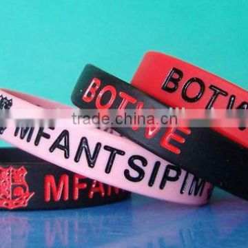color debossed chris paul silicone wristbands