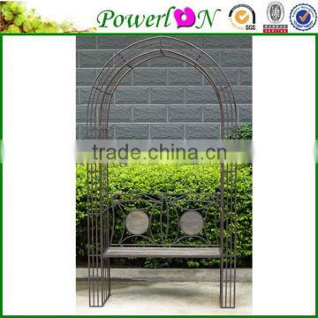 Hot Selling Beautiful Design Wrough Iron Patio Bench For Outdoor Garden