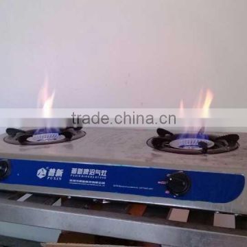 OEM portable home use biogas stove with double burner