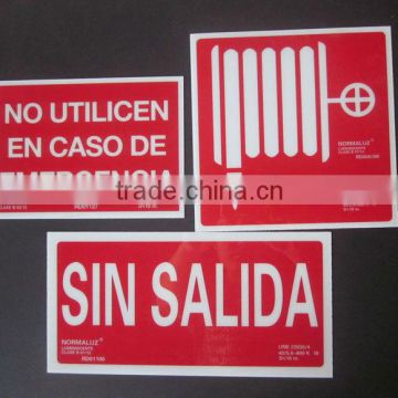 plastic safety sign