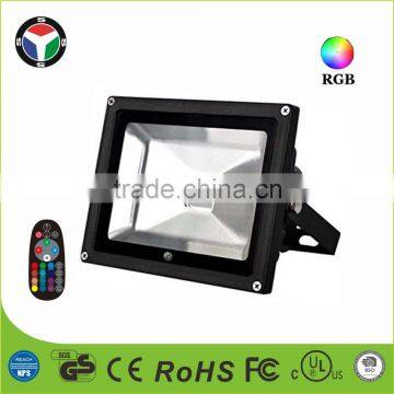 hot sale Waterproof IP65 outdoor lighting black shell 20w RGB led flood light