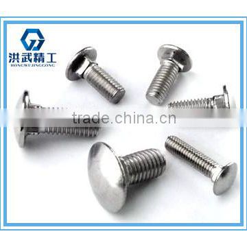 Metric round head ribbed neck bolts