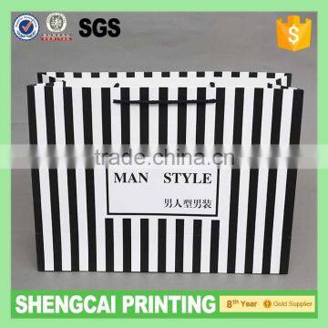 Coated paper bag for men style clothing