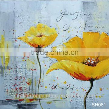 SH081 100% Handmade High Quality Paintings Flowers Canvas Art Wall Oil Painting