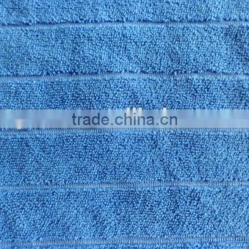 Microfibre cloth strip warp knitted