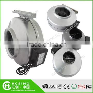 220V/110V Quiet Hydroponic Ironclad Inline Fan Metal Casing Flexible Fan Ventilation Blower Fan