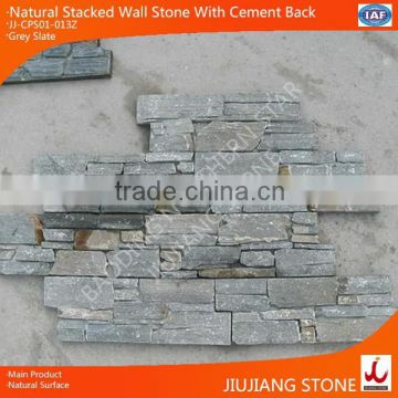 Natural grey slate cement ledgestone wall stone Panel