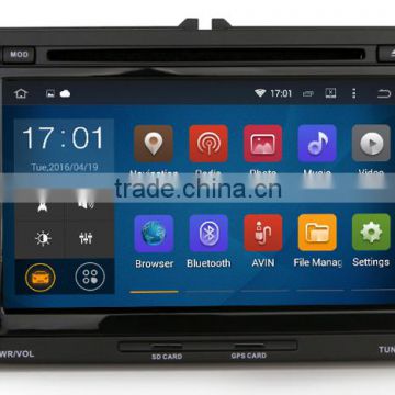 Cheap 4 Channel Sub woofer Audio touch screen car dvd player with GPS for VW skoda
