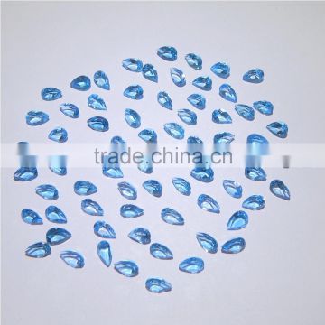 NATURAL SWISS BLUE TOPAZ CUT FACETED GOOD COLOR & QUALITY 4X6 MM PEAR LOT