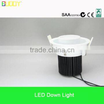 2015 New design slim cut15W Sharp ROUND COB led downlight ( Cutout: 90mm, SAA, C-TICK, CE certified ) Adjustable