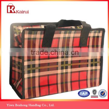 pp laminated 4 color non woven tote bag with zipper
