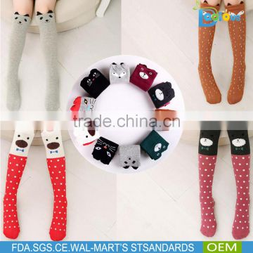 Washable Girls Cartoon Animal Kids socks Over Calf Knee High Socks To Keep Warm