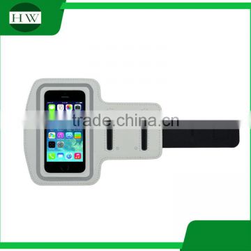 outdoor sport accessories logo printed smart phone reflective armband running stretch mobile phone arm band armbag