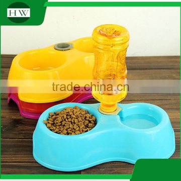 multifunction pet accessories plastic double cat dog pet water food bowl