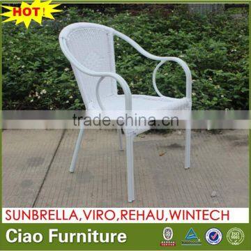 knited by hand water resistant royal white rattan chair