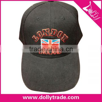 Embroidered UK(London) flag best Seller Fitted Baseball cap in black color