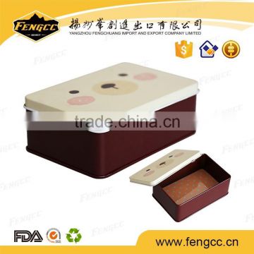 Special suquare flat chinese custom tin box