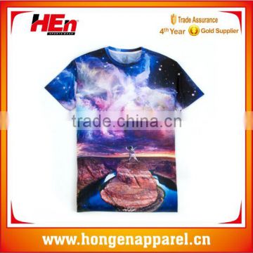Hongen apparel full colour sublimation comfortable custom T-shirts