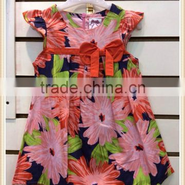 hot selling cheap price fashion kids party wear girl dress Christmas polyester baby girl dresses